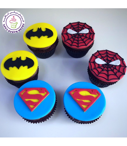 Superheroes Themed Cupcakes - Logos 01