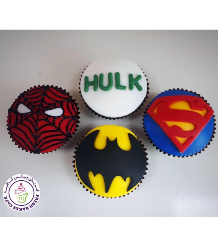 Superheroes Themed Cupcakes - Logos 02