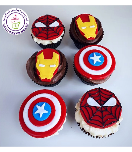 Superheroes Themed Cupcakes - Logos 06
