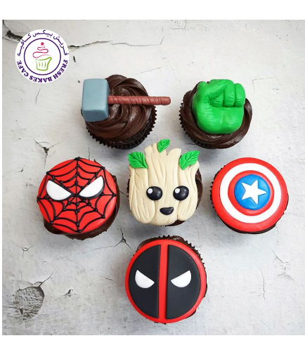 Superheroes Themed Cupcakes - Logos 07