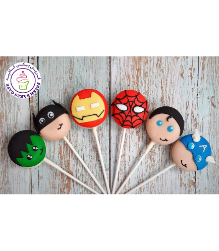 Superheroes Themed Donut Pops - Characters
