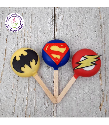 Superheroes Themed Popsicakes - Logos - Round 03