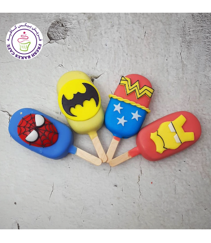Superheroes Themed Popsicakes - Logos 02