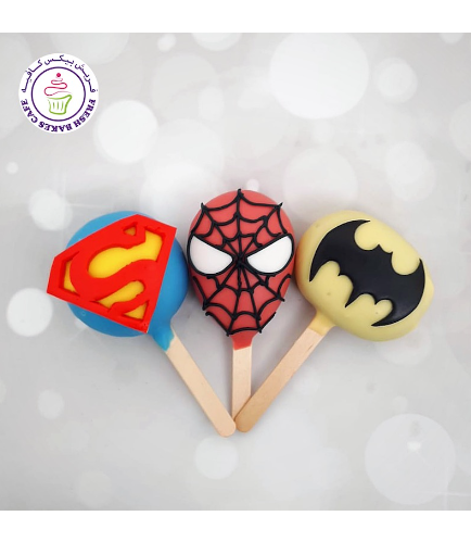 Superheroes Themed Popsicakes - Logos 03