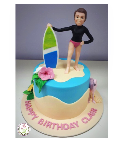 Surfing Themed Cake - 3D Character