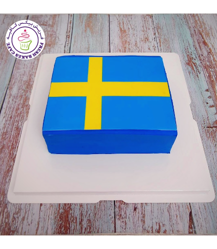 Swedish Flag Themed Cake