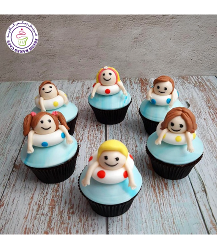 Swimming Themed Cupcakes 01