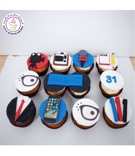 TV Producer Themed Cupcakes