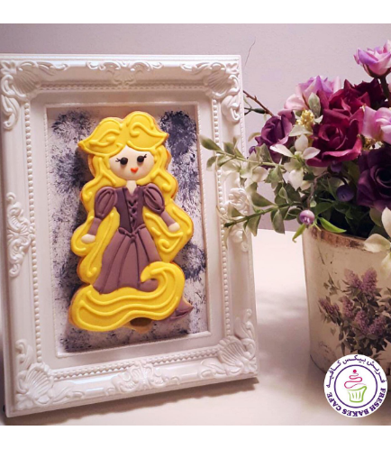 Tangled Themed Cookie in Frame