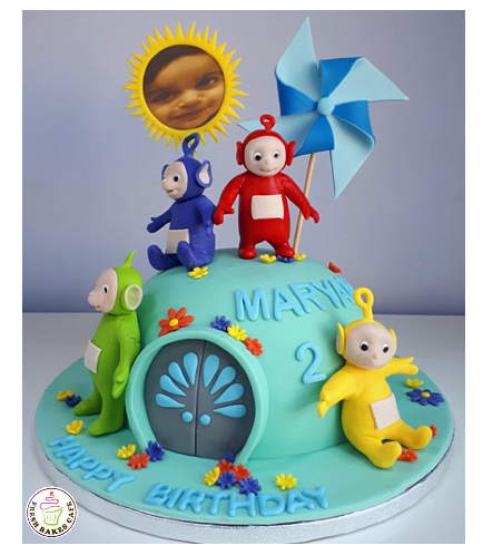 Teletubbies Themed Cake - 3D Cake Toppers - 1 Tier 01
