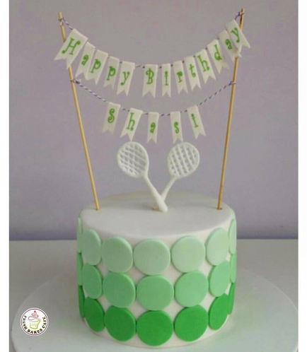 Tennis Themed Cake - 3D Cake Toppers & Banner
