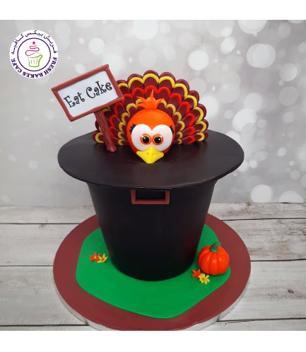 Cake - Turkey in Hat - 3D Cake