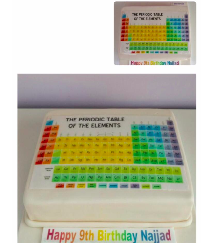 Cake - Periodic Table of Elements - Printed Picture
