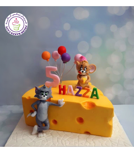 Tom & Jerry Themed Cake - 3D Cake Toppers - Cheese