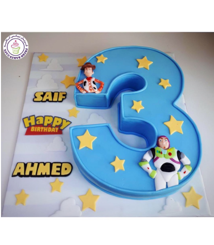 Number Themed Cake - 3D Cake - Toy Story