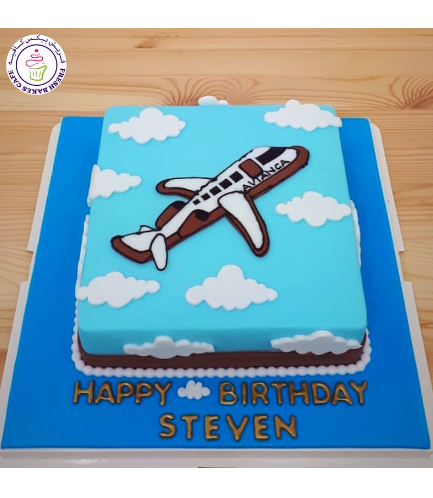 Airplane Themed Cake - 2D Cake Topper