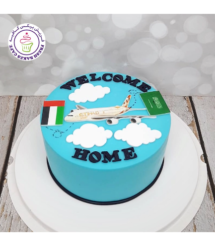 Cake - Airplane & Flags - Printed Pictures