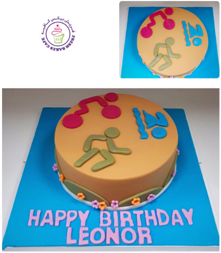Triathlon Themed Cake - 2D Cake Toppers 01