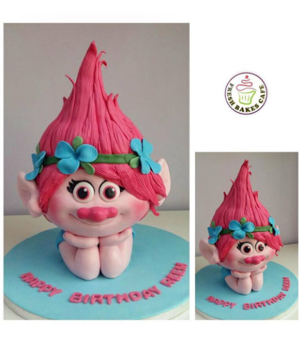 Cake - Princess Poppy - Head - 3D Cake