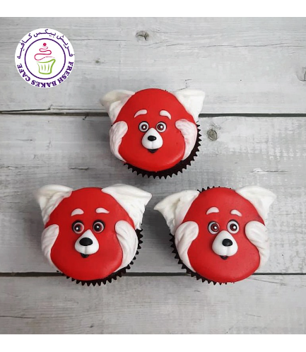 Turning Red Themed Cupcakes - Red Panda