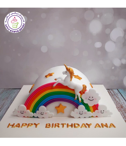 Cake - 2D Cake Topper - Rainbow Cake