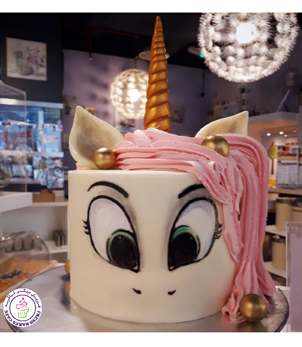 Cake - Unicorn - Fondant Cake - Hair Piping 01