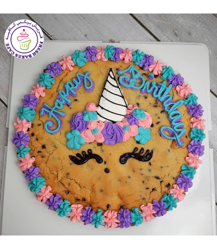 Unicorn Themed Cookie Cake - Face 02
