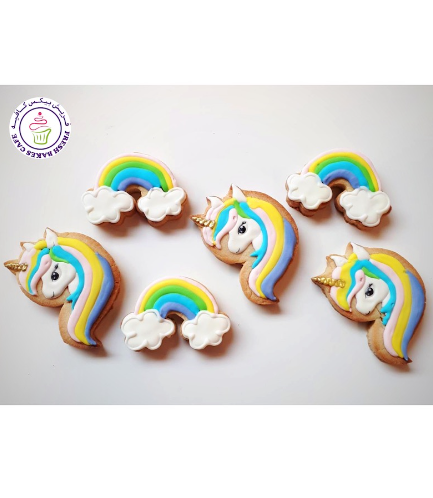 Cookies - Unicorn Head & Rainbow 02