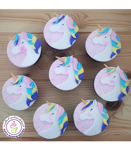 Cupcakes - Fondant - Unicorn Face - Side 01
