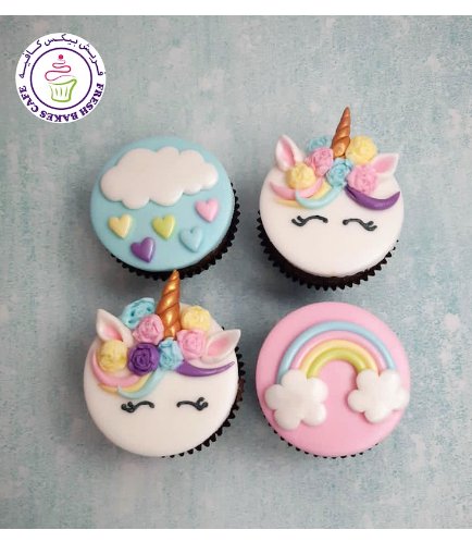 Cupcakes - Fondant - Unicorn & Rainbow 05