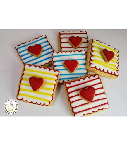 Cookies - Hearts - Square