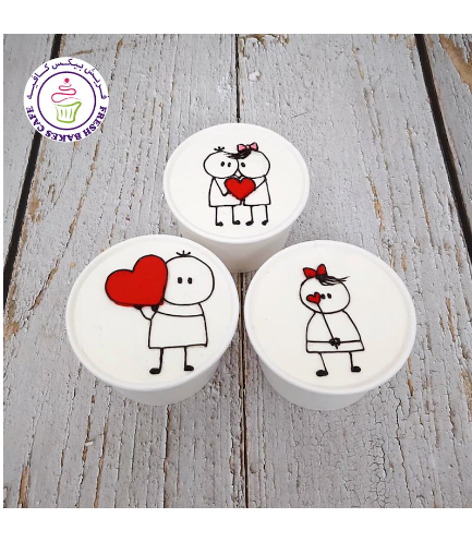 Valentine's Themed CUP Cakes - Character Doodles 01