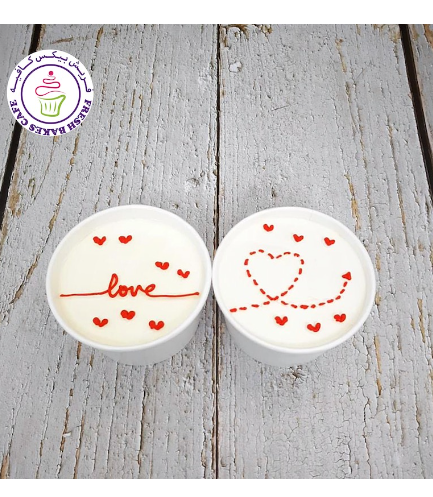 Valentine's Themed CUP Cakes - Love & Hearts
