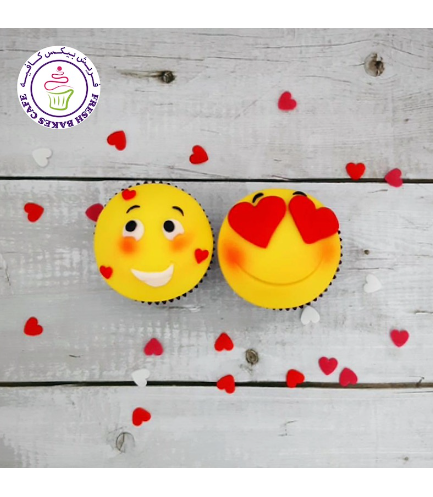 Emoji Themed Cupcakes - Valentine's 01