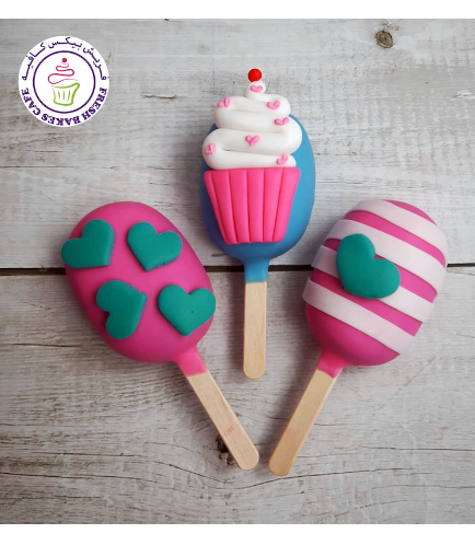 Popsicakes - Cupcake & Hearts