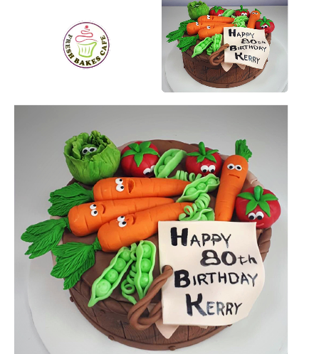 Vegetable Basket Themed Cake
