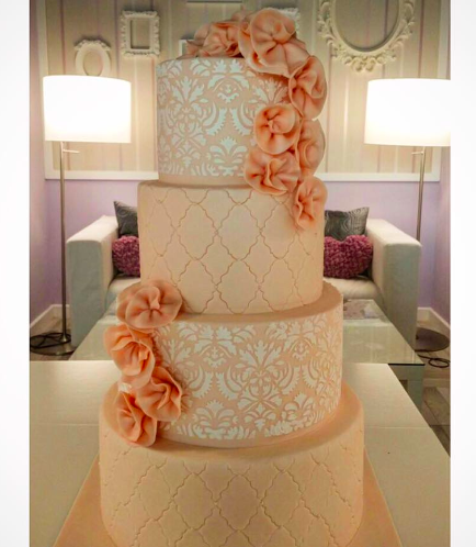 Wedding Themed Cake - Flowers 01