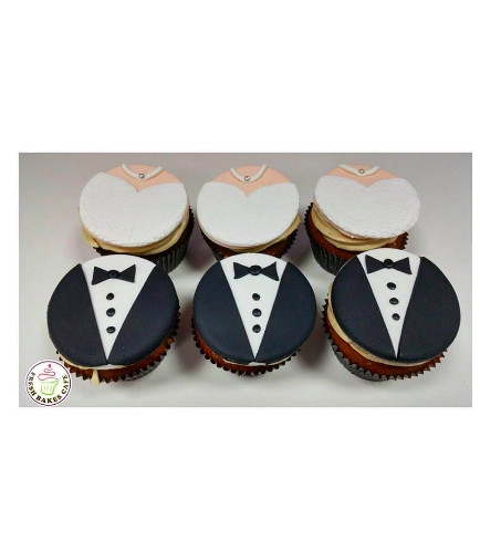 Cupcakes - Wedding Dress & Suit