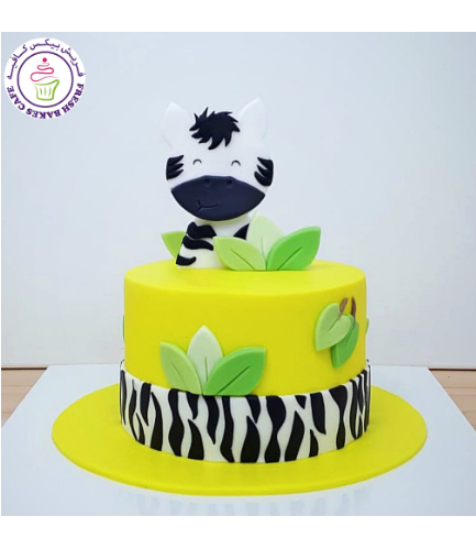 Zebra Themed Cake - 2D Cake Topper