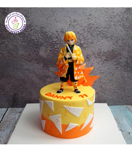 Zenitsu Themed Cake