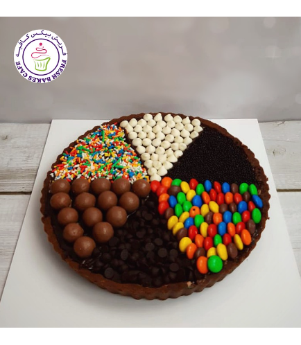Chocolate Tart with Candy Toppings
